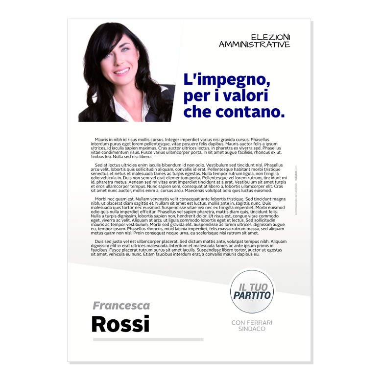 Lettera agli Elettori - Modello 2 - Partiti Principali